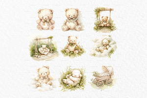 Vintage Teddy Bears PNG