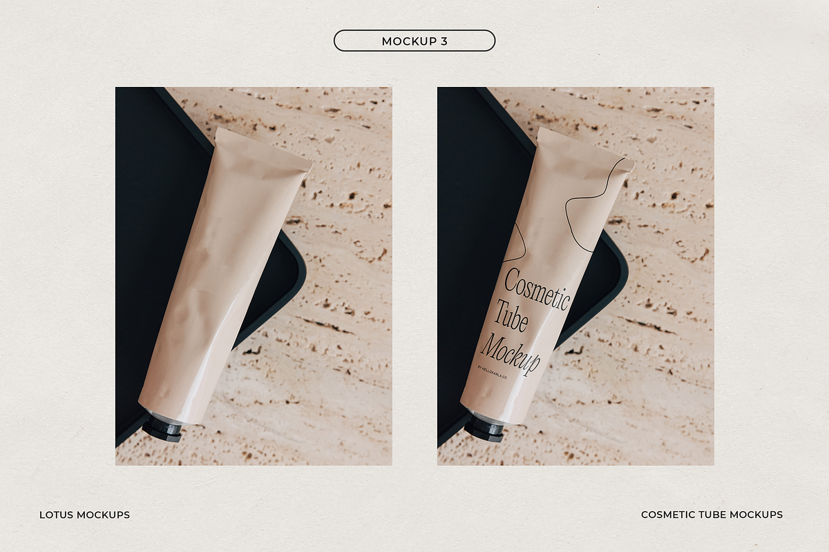 Cosmetic Tube Mockups - Lotus, a Packaging Mockup by HelloKarla (Photo 5 of 6)