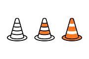 Traffic Cone Vector Set, an Object Graphic by Artonix (Thumbnail 2 of 3)