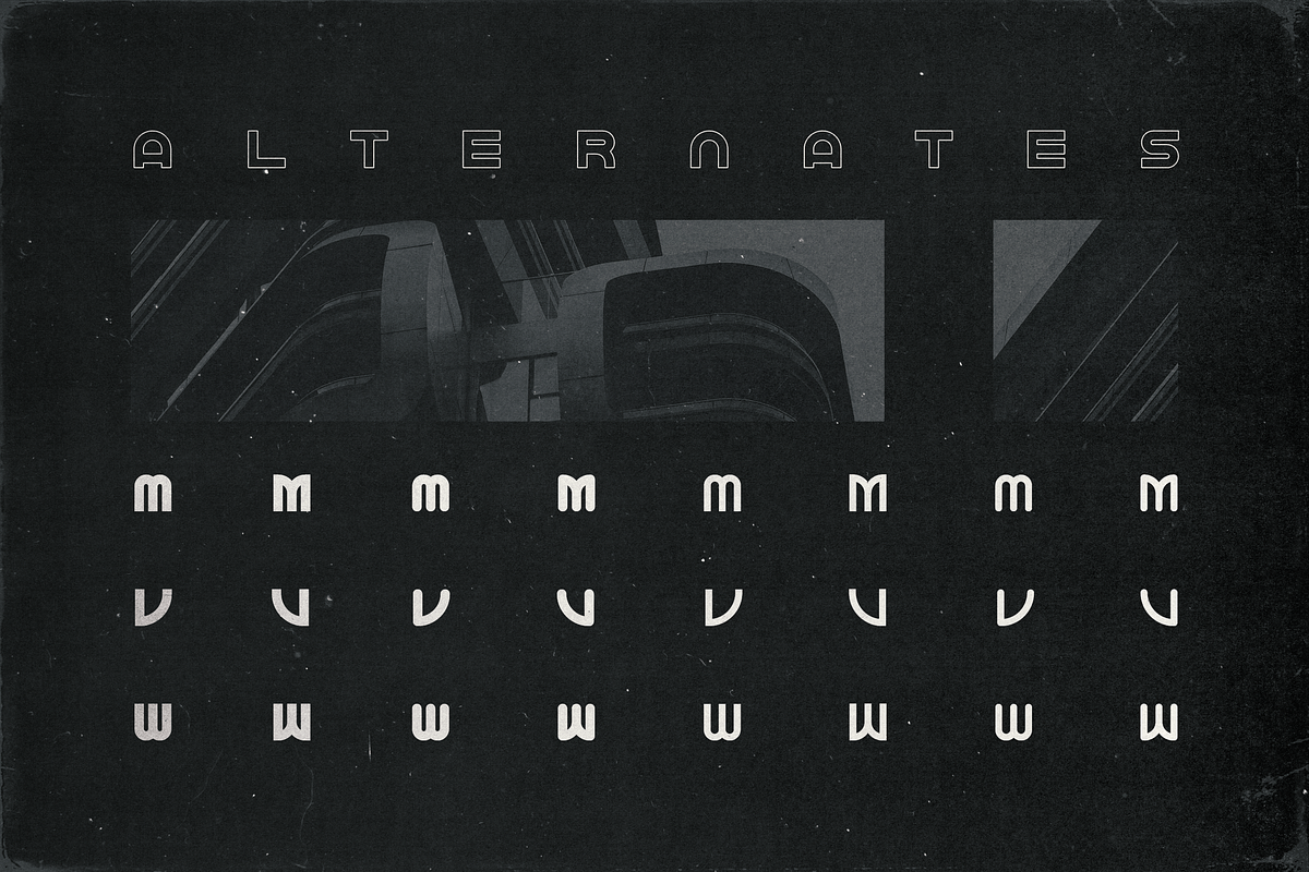 Night Division – Future Font, a Font by Clint English (Photo 7 of 8)