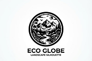 60 Eco Globe Landscape Silhouette, a Technology Illustration by Amazin_art (Thumbnail 42 of 49)