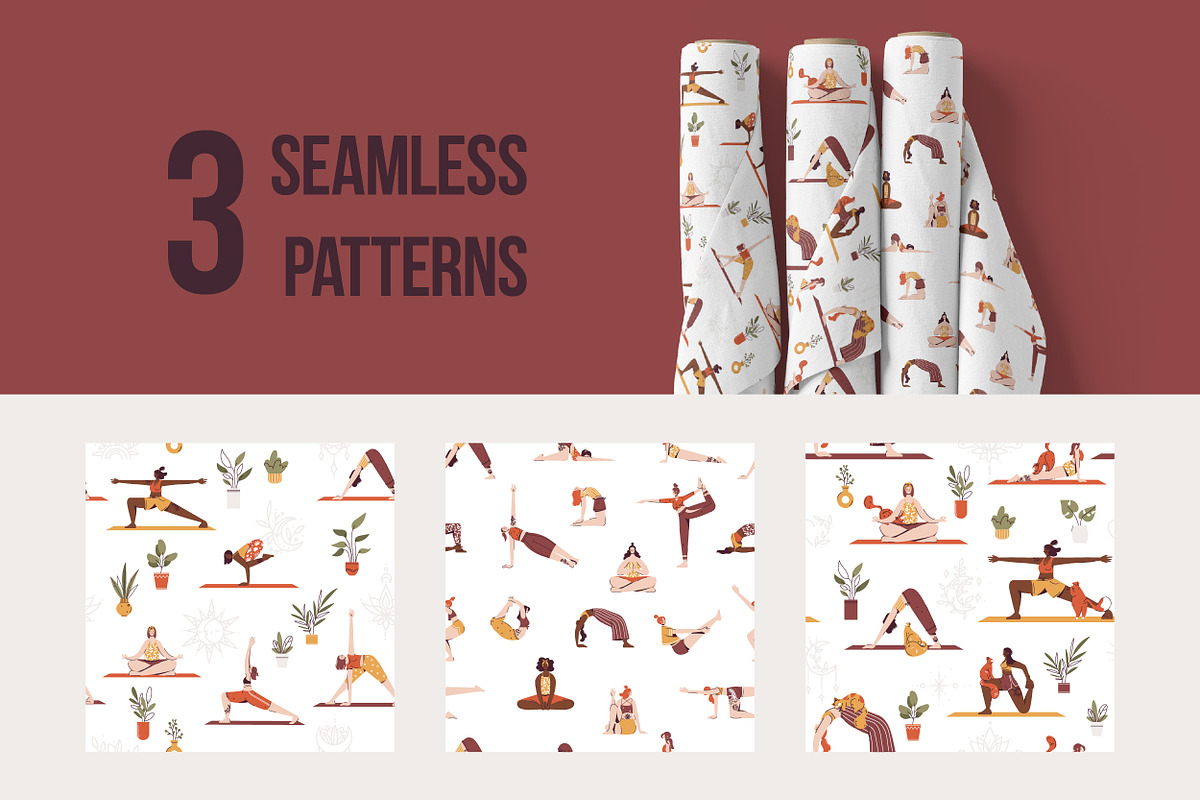Yoga Time Illustrations set, a Person Illustration by Frizenasya (Photo 11 of 14)