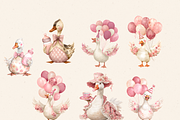 SILLY GOOSE BABY SHOWER CLIPART, an Animal Illustration by Daring Digies (Thumbnail 4 of 7)