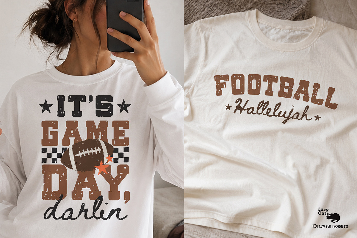 Football Brushstroke Designs, an Object Graphic by Lazy Cat (Photo 7 of 8)