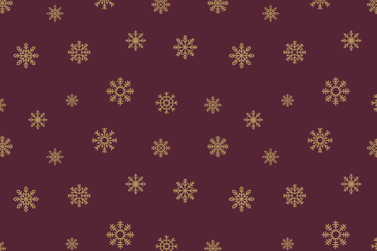 Winter snow flakes seamless patterns, a Pattern Graphic by Good Studio (Photo 2 of 9)