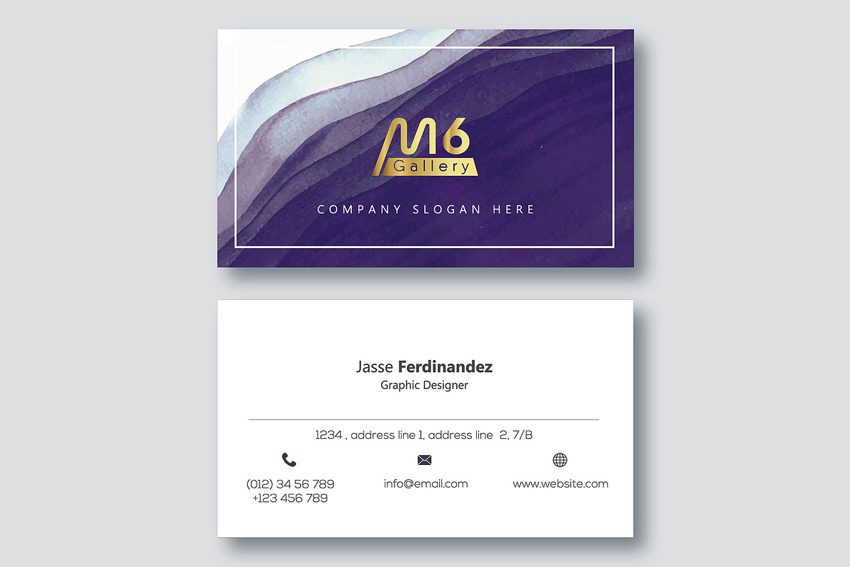 Artistic Business Card Template- S08, a Business Card Template by M6 Gallery (Photo 3 of 5)