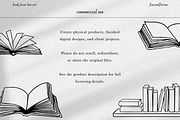 Book Lover Line Art Bundle, a Decorative Illustration by Fins and Fiction (Thumbnail 8 of 8)