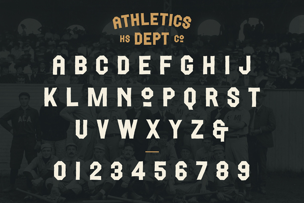 The Athletics Dept - Hand Drawn Font, a Sans Serif Font by Hustle Supply Co. (Photo 2 of 5)