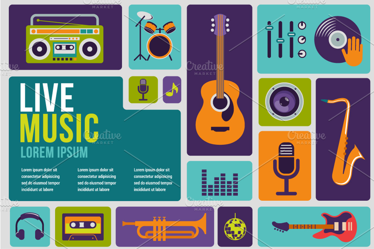 Live Music concept template design, a Flyer Template by Marish