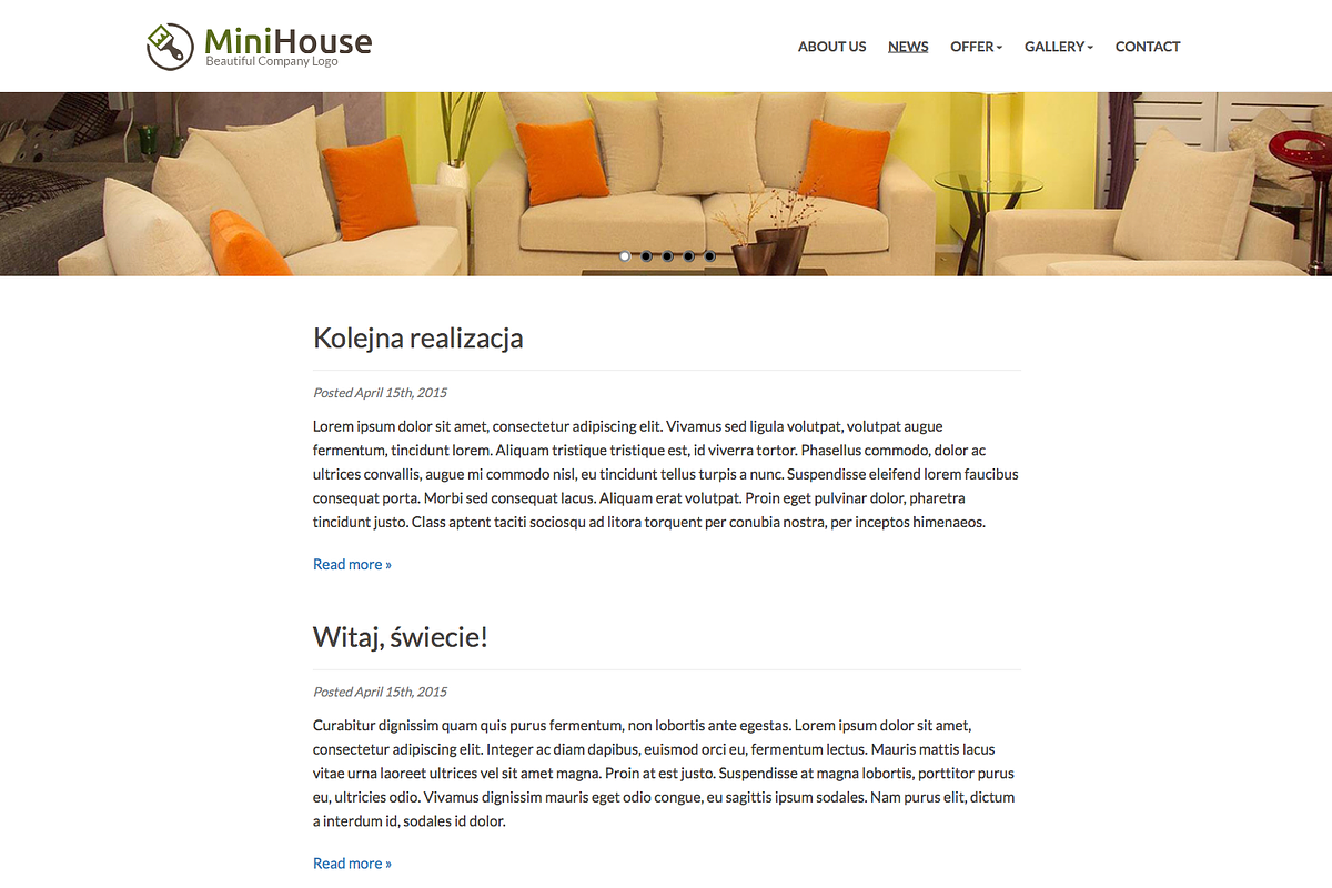 MiniHouse - best for small business, a WordPress Template by bozekmichal (Photo 4 of 5)