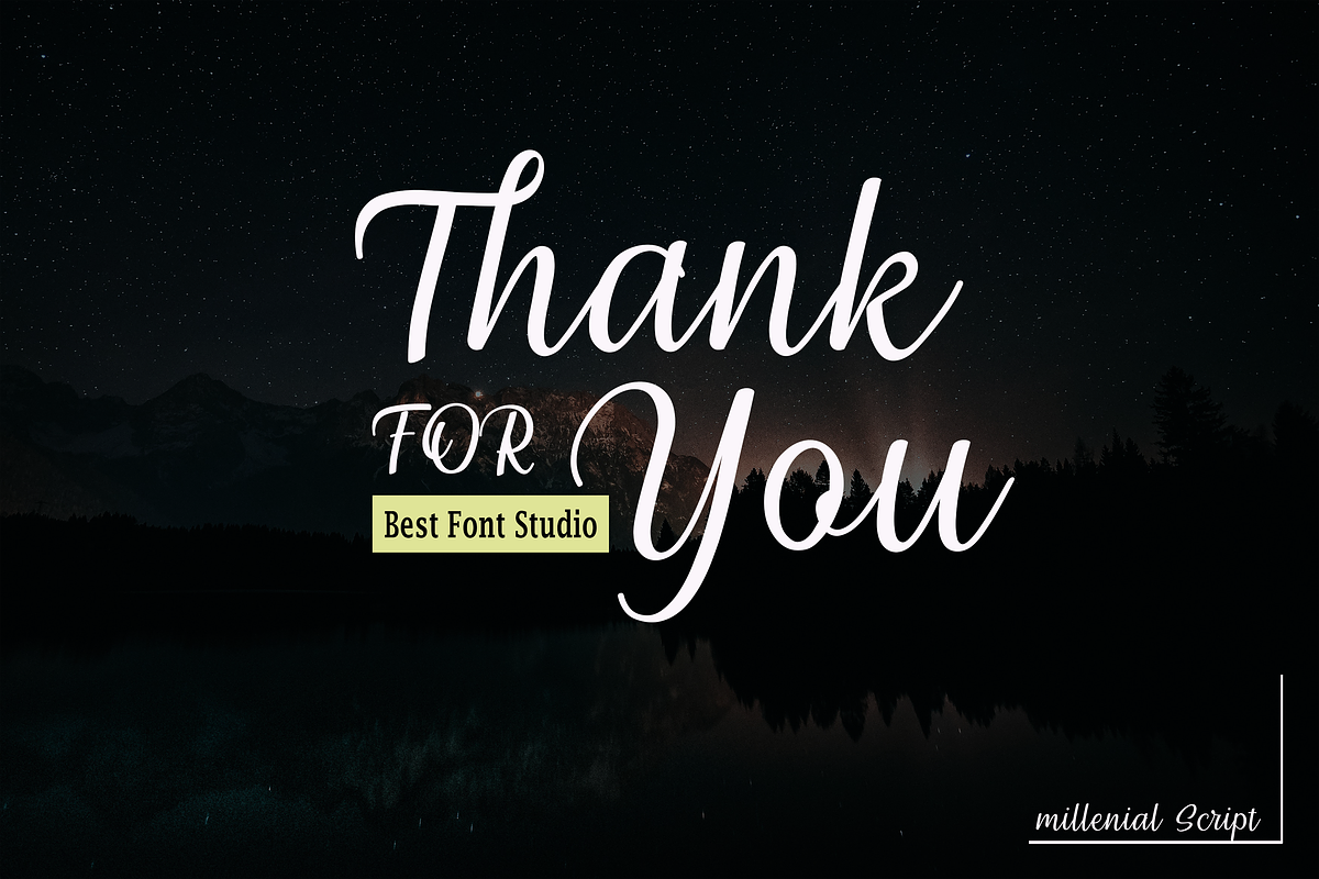 Millenial Script + Italic Font preview 7