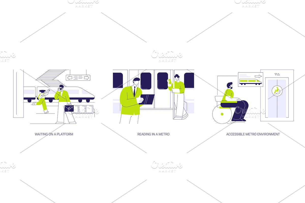 Underground public transport, a Transportation Illustration by Visual Generation