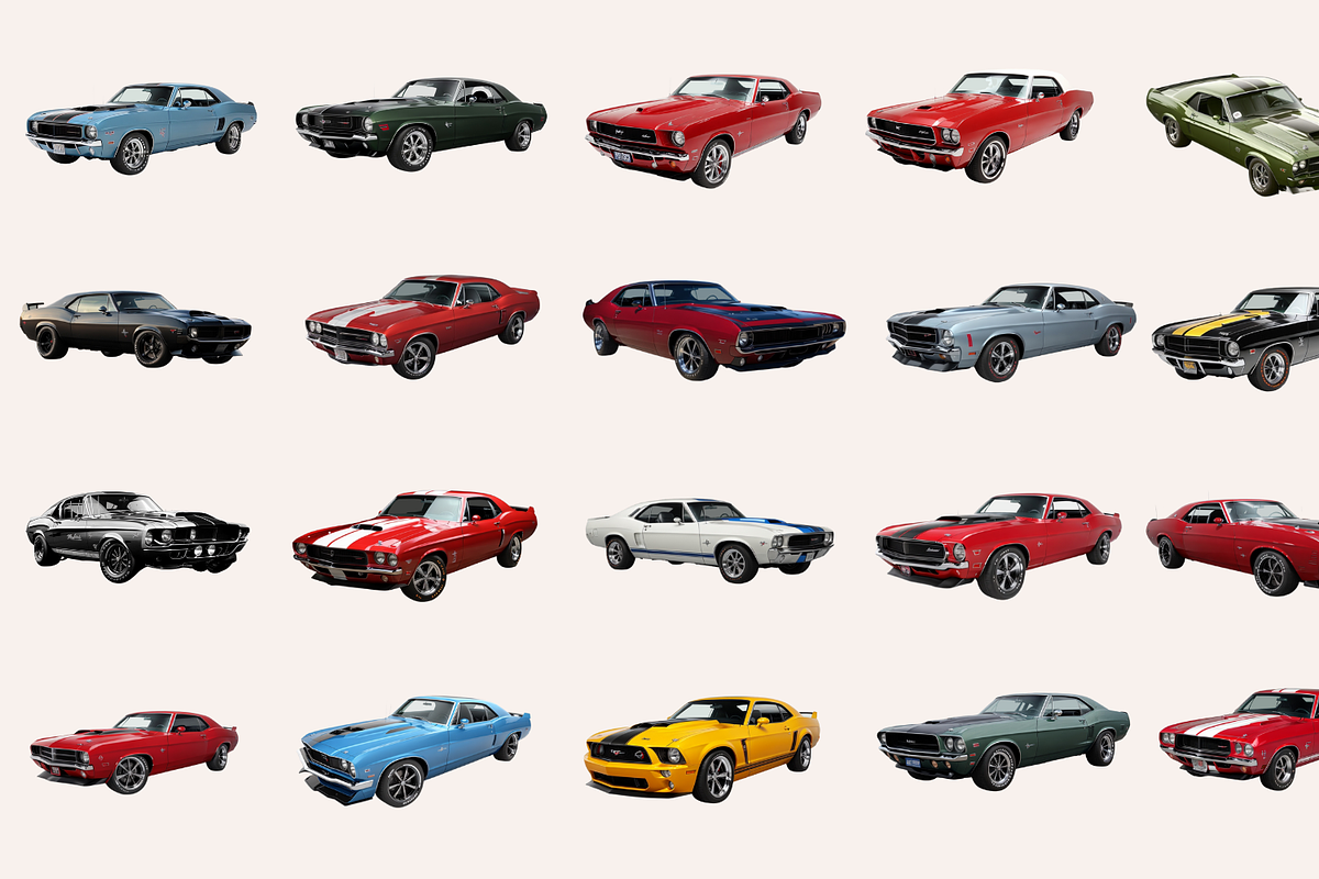 40 Muscle Cars Premium PNG Clipart, a Graphic by Graphicspixel (Photo 2 of 6)