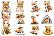 Cute Summer Baby Fox Clipart, a Seasonal Illustration by Designworld (Thumbnail 2 of 5)