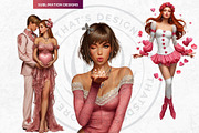 Love Affair Romantic Cliparts, a Person Illustration by ThatsDesignArt (Thumbnail 6 of 17)