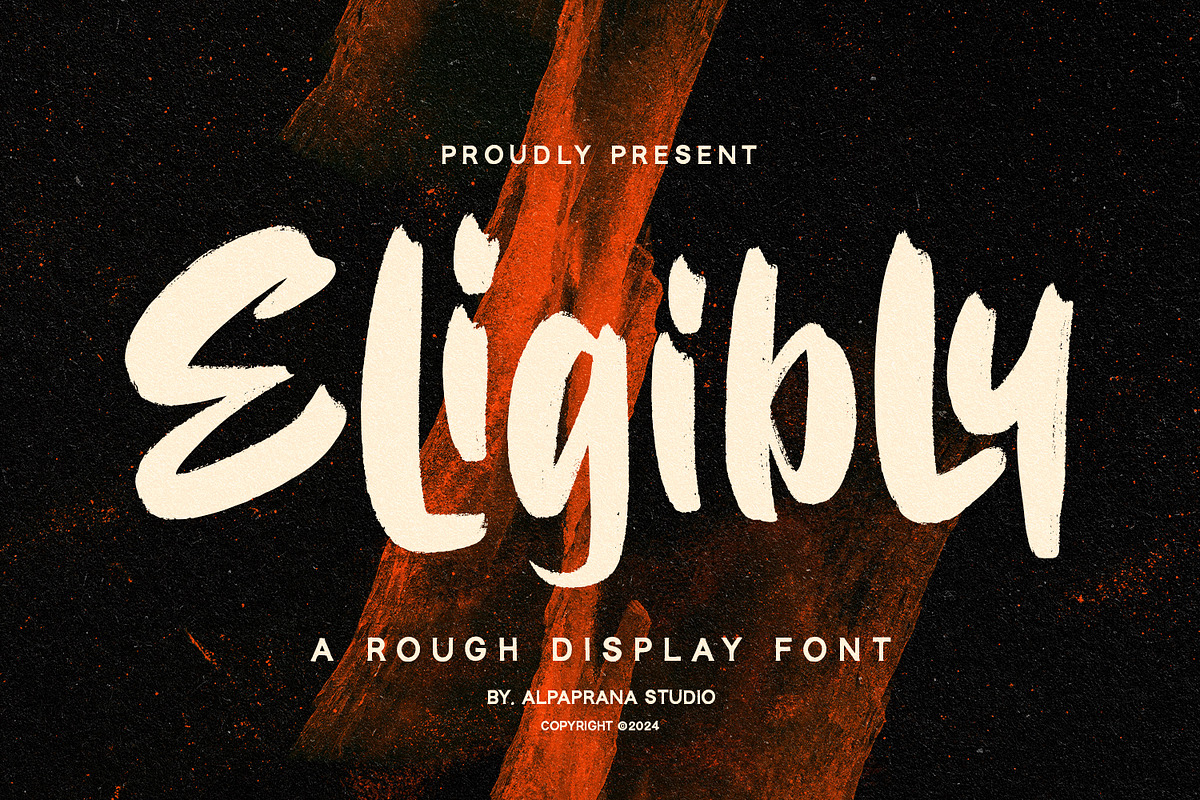 Eligibly - Display Font, a Script Font by Alpaprana (Photo 1 of 9)