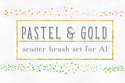 Pastel Gold Confetti Scatter Brushes, a Brush Add-On by TeaBerry (Thumbnail 1 of 2)