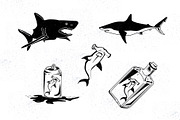 Shark Vectors for Sketch or Illus, a Templates & Theme by Aloha Philly (Thumbnail 2 of 4)