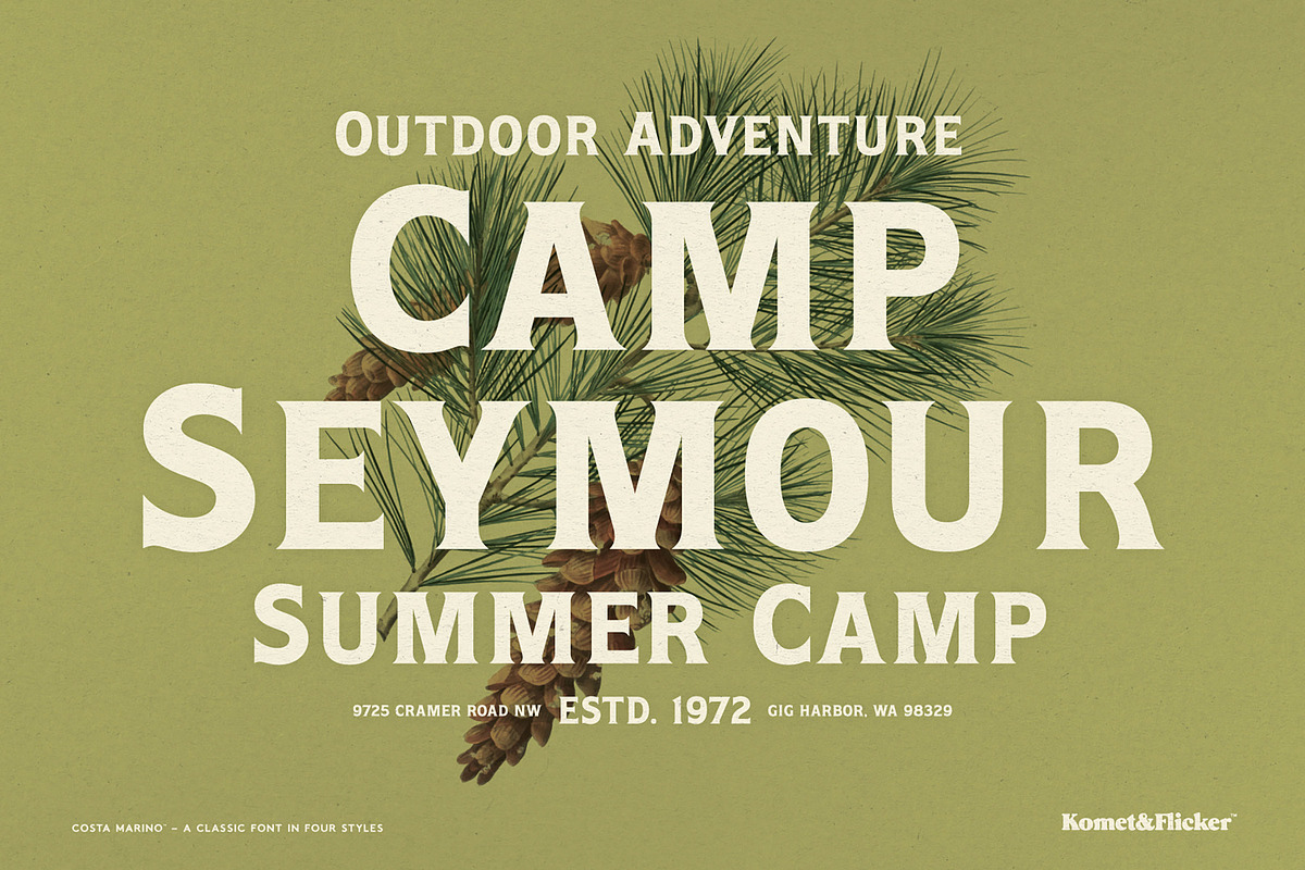 Costa Marino - A Classic Style Font, a Serif Font by Komet & Flicker (Photo 11 of 14)