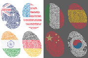 Fingerprint Flags of the World, an Illustration by asantosg (Thumbnail 2 of 2)