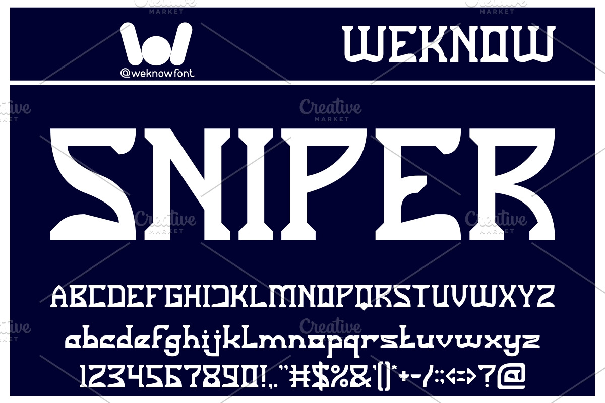 Sniper font, a Font by weknow (Photo 1 of 5)