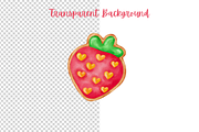 Valentine Cookies watercolor clipart, a Decorative Illustration by AkiraVilla (Thumbnail 5 of 10)