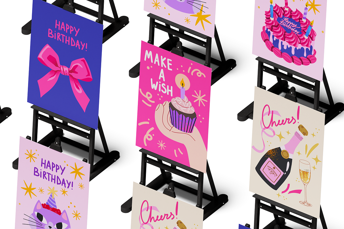 HAPPY BIRTHDAY clipart collection, a Decorative Illustration by UnaAnya (Photo 6 of 7)