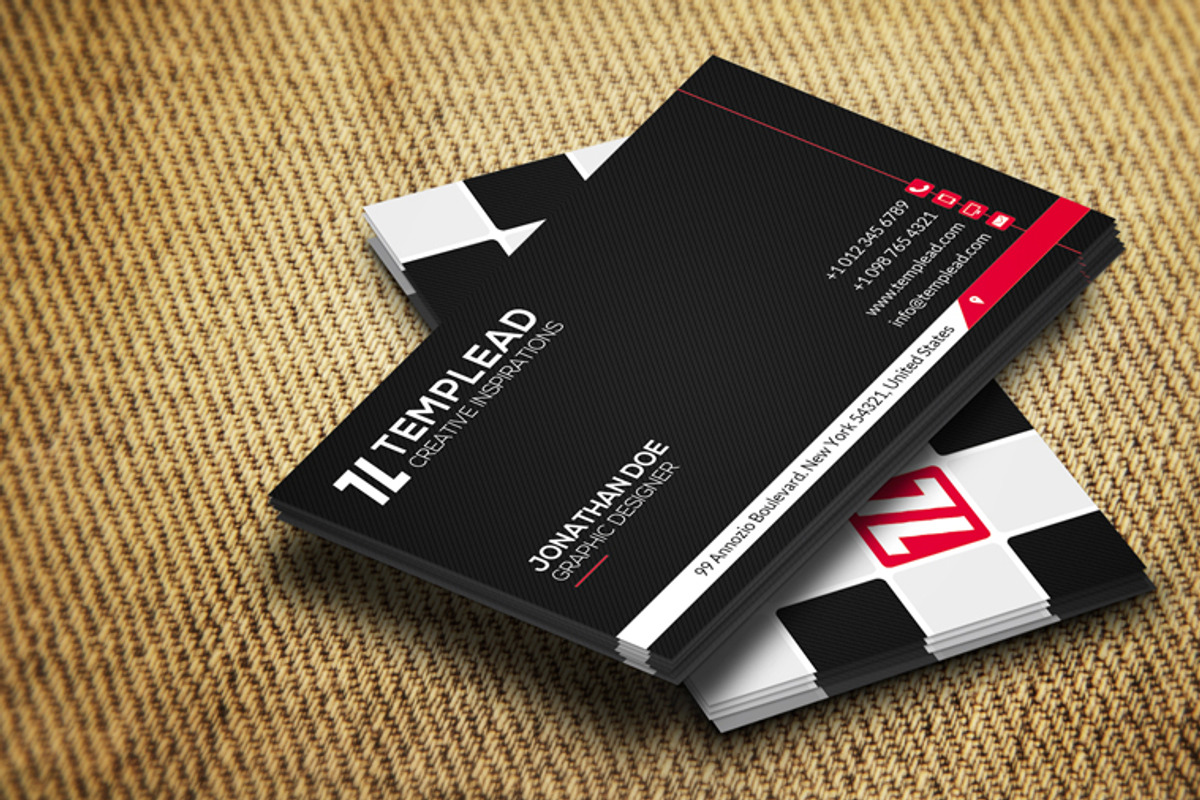 Back And White Business Card CM124, a Business Card Template by annozio (Photo 3 of 4)