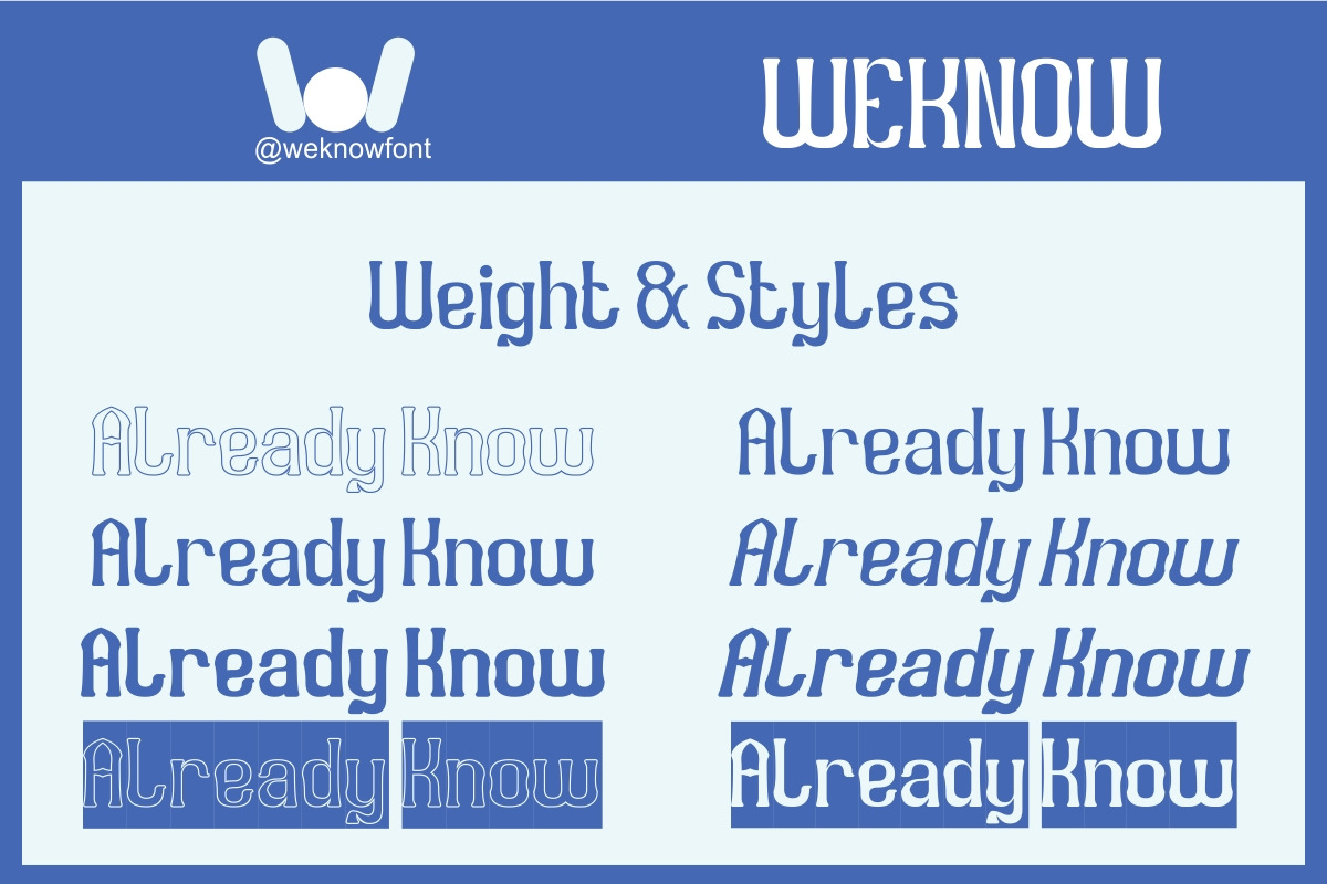 Already Know font, a Sans Serif Font by weknow (Photo 7 of 8)