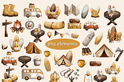 Travel Set. Illustrations & Patterns, a Seasonal Illustration by Linerisyart (Thumbnail 3 of 12)