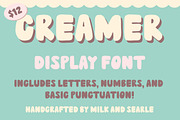 Creamer Display Font, a Handwritten Font by Milk and Searle (Thumbnail 1 of 5)