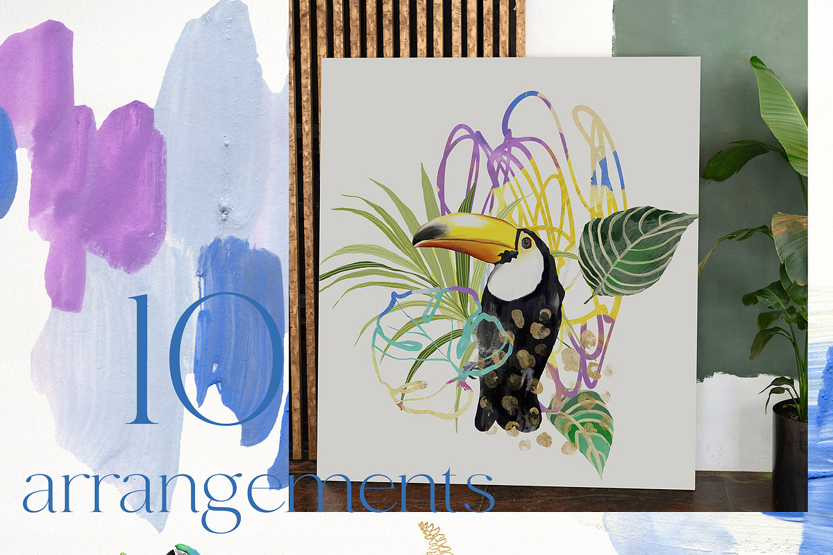 La Costa abstract backgrounds birds, a Texture Graphic by Yuliya Derbisheva (Photo 4 of 15)