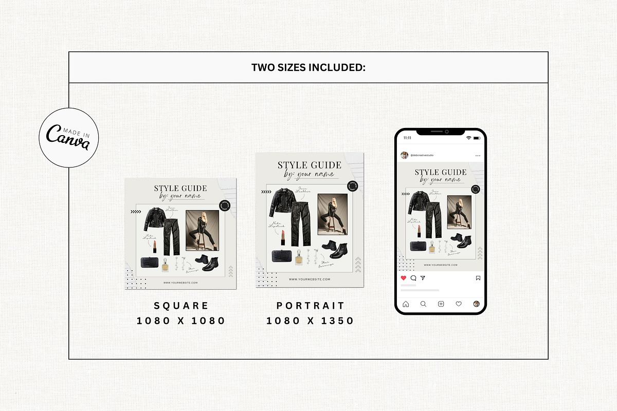 Fashion Blogger LTK Canva Template, a Social Media Template by Deb Creative Studio (Photo 8 of 10)