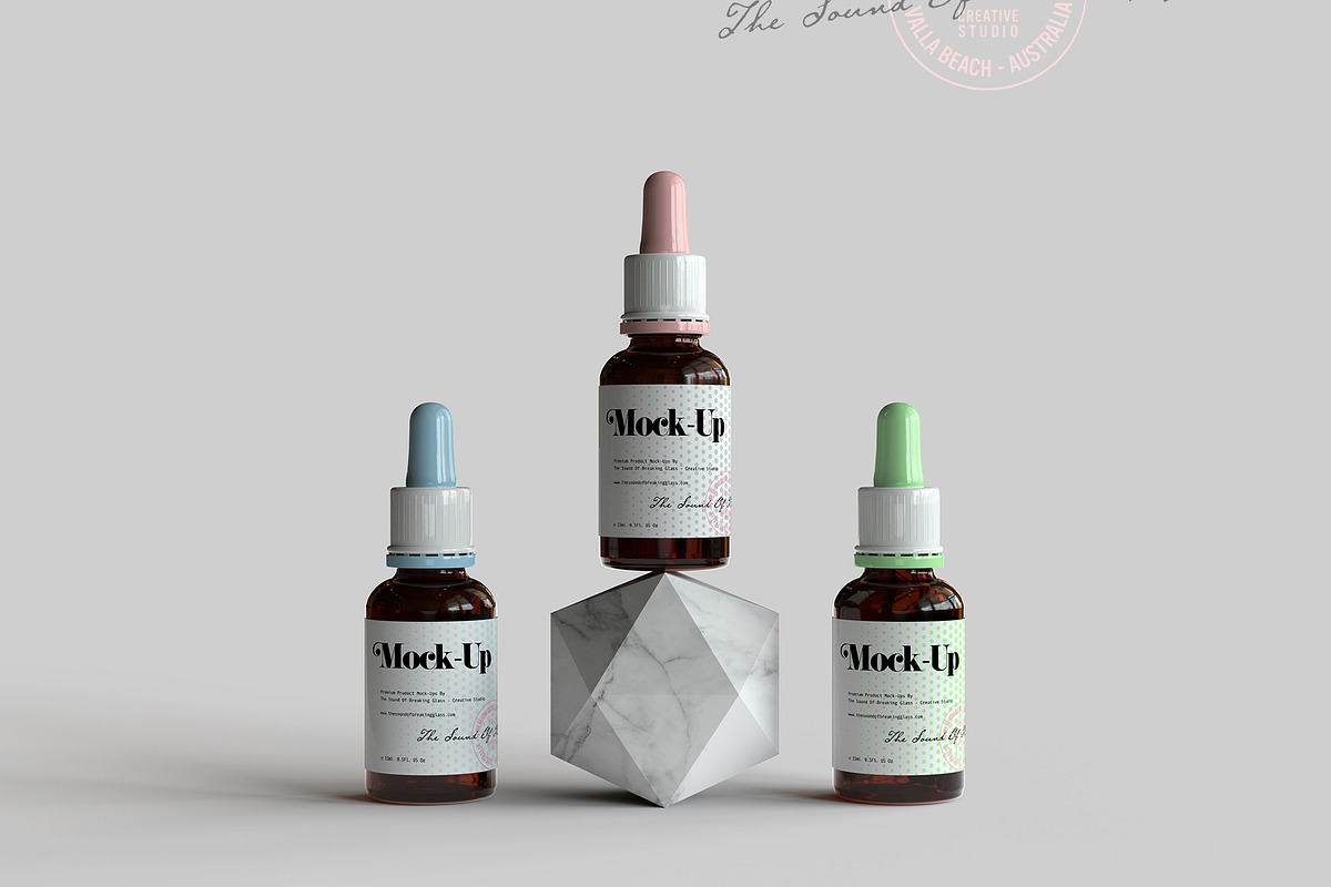 Dropper Bottle & Box Mock-Up BUNDLE, a Cups & Container Mockup by TSOBG (Photo 8 of 35)