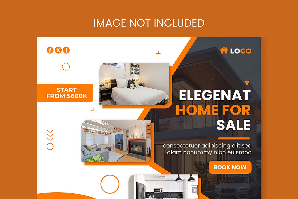 Real estate social media banner, a Decorative Illustration by Photoshop Action (Photo 13 of 17)