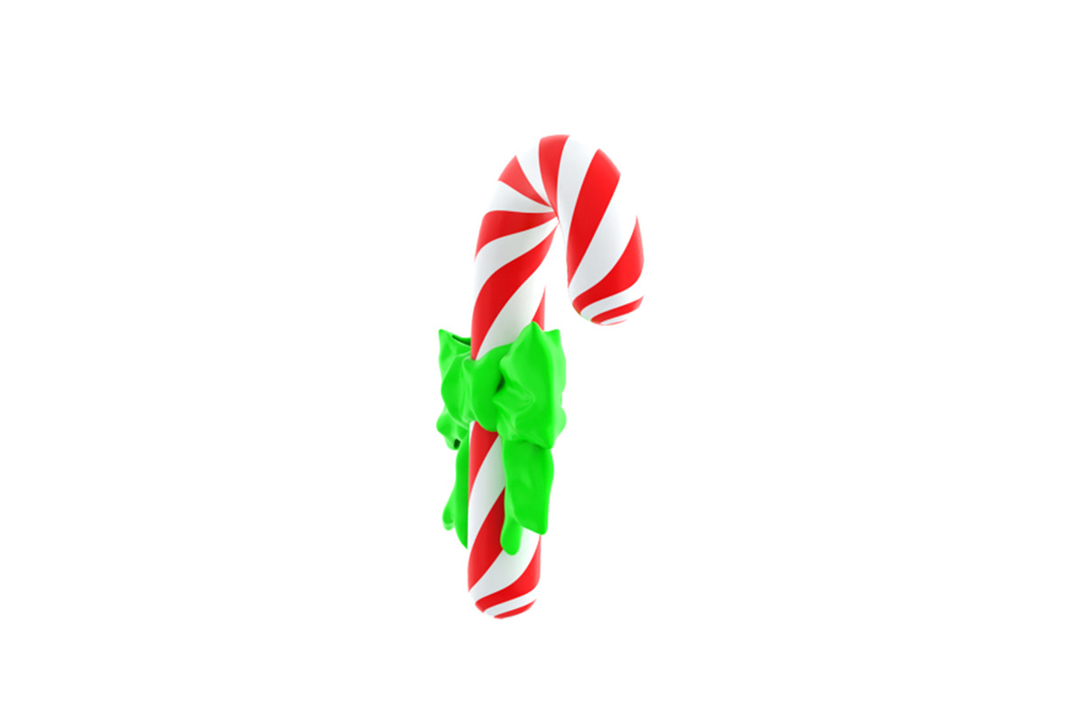 Candy Cane with Green Bow, a Food & Drink 3D Model by Artem Varnitsin (Photo 7 of 12)