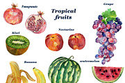 Set of watercolor fruits, an Illustration by Watercolor arts (Thumbnail 3 of 4)