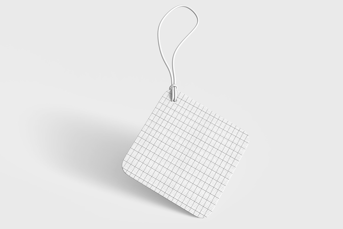Square Label Tag Mockup Template