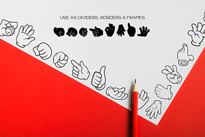 Cartoon Hand Doodles - Dingbats Font