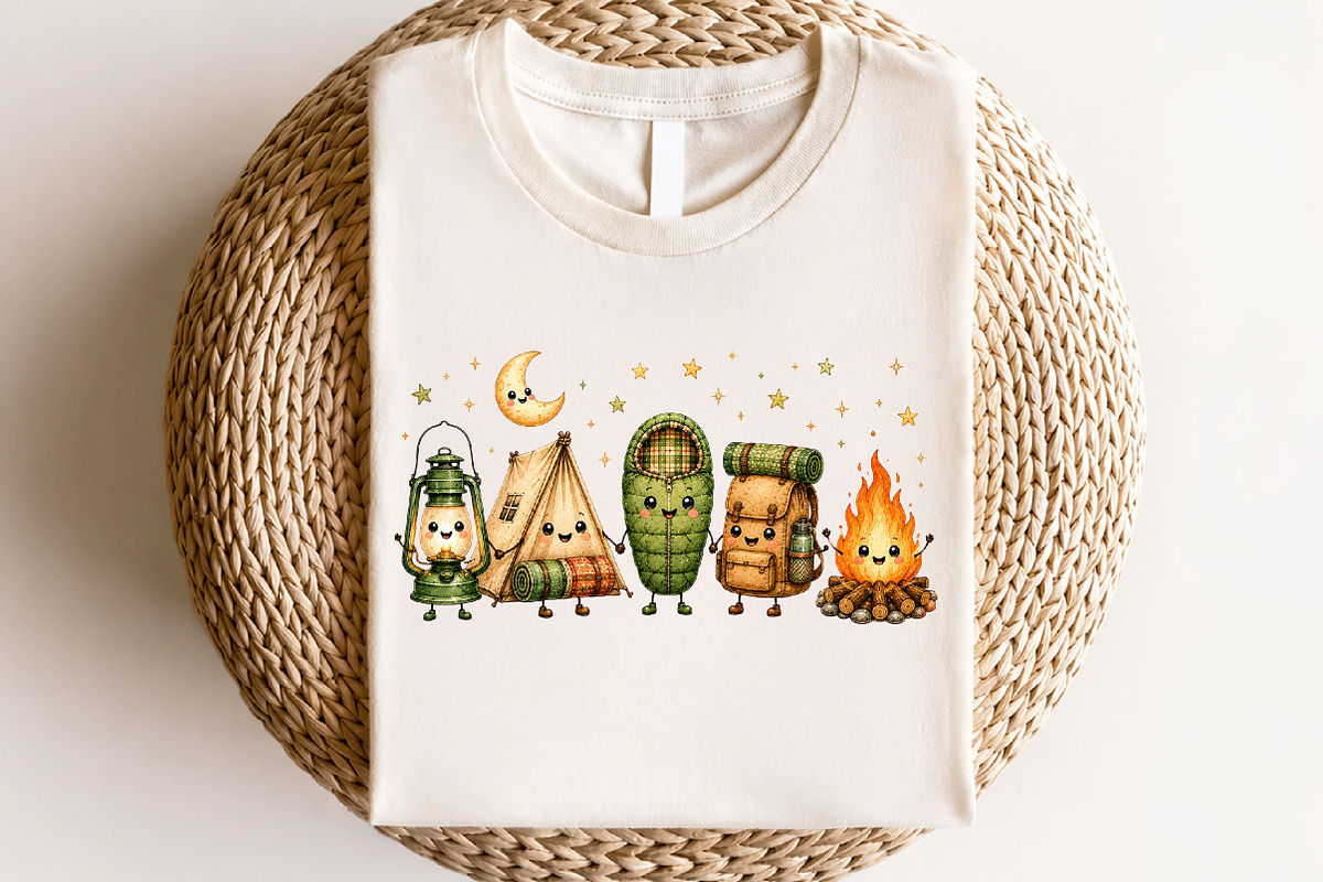 Cute Kawaii Camping Doodle PNG, a Seasonal Illustration by CraftArtStudio (Photo 4 of 4)