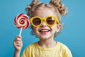 child with big candy lollipop, a Person Photo by Bunny's Little Shop