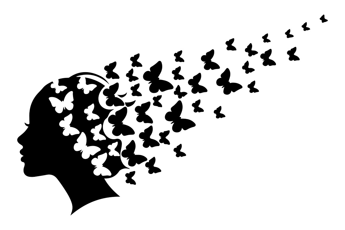Woman Butterfly Hair Silhouette, an Object 3D Model by yasushie (Photo 15 of 31)