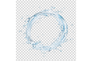 vector water splash circle
