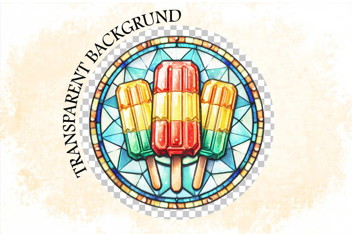 Summer Stained Glass Clipart Bundle., an Illustration by SVGArt (Photo 7 of 9)