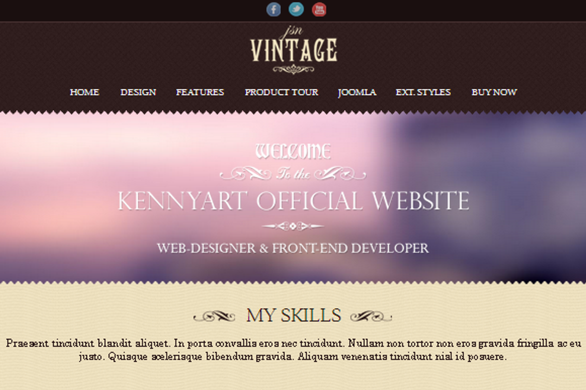 JSN Vintage - Creative Joomla Theme, a Websites & App Template by JoomlaShine (Photo 1 of 5)