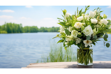 floral plant green bouquet serene ai, a Nature Photo by pikepicture