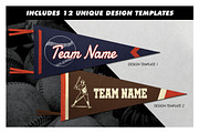 Screen-Printed Felt Pennant Creator, a Product Mockup by Chris Weibring (Thumbnail 5 of 13)