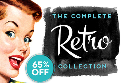 65% Off Complete Retro Collection, an Animal Illustration by Piddix Archives