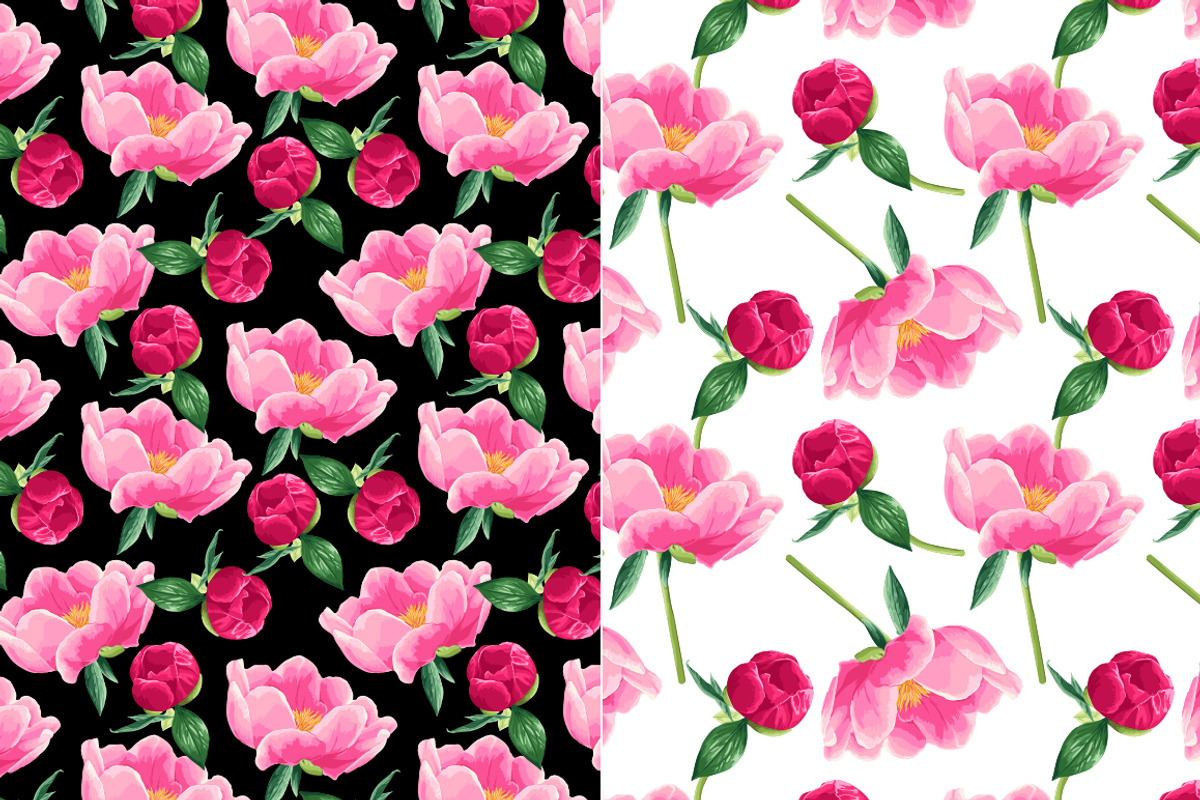 6 Seamless floral patterns + bonus, a Pattern Graphic by Inna Moreva (Photo 3 of 5)
