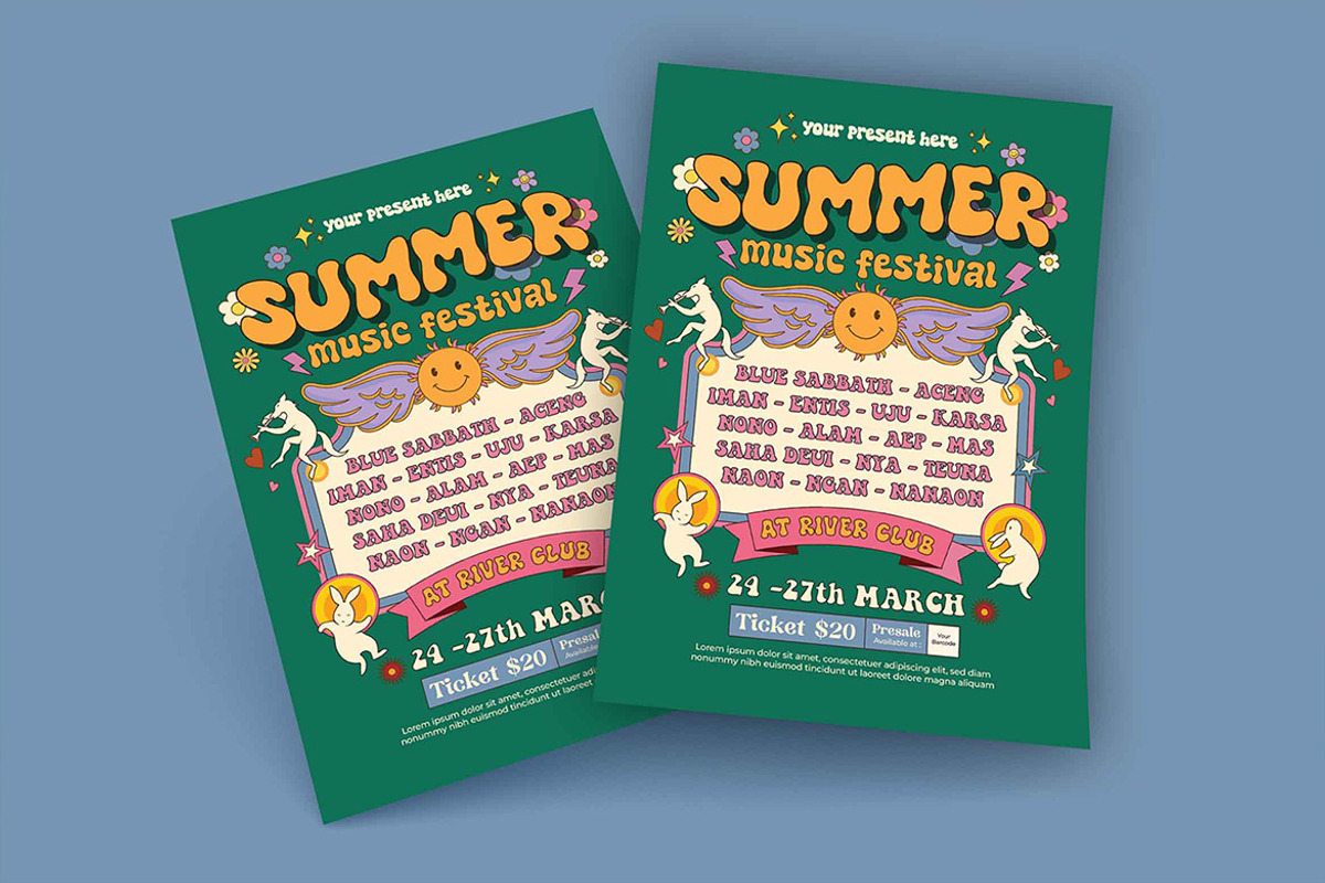 Summer Music festival Flyer, a Flyer Template by megarez (Photo 2 of 3)